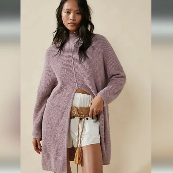 NWT Free People Coco Sweater in Burnished Lilac Size XS Z436 - Picture 1 of 3